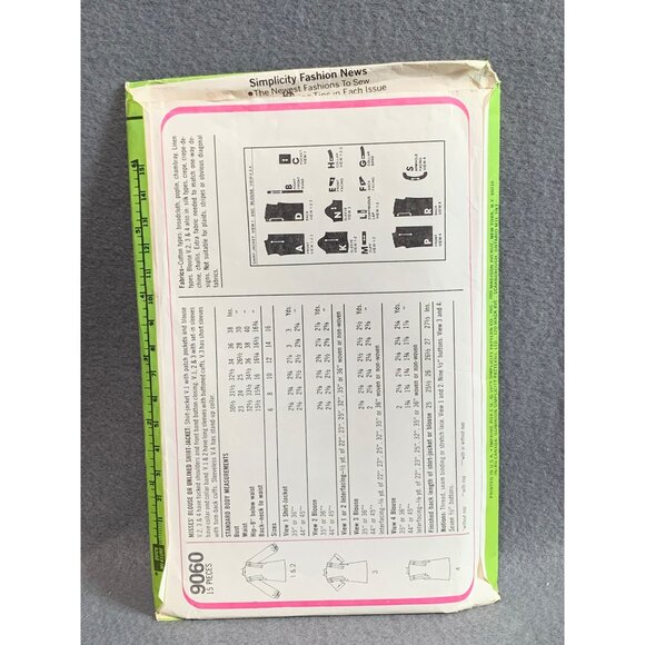 Simplicity 9060 Misses Blouse Sewing Pattern Size 8 - Rock That Retro Vibe - Picture 2 of 2